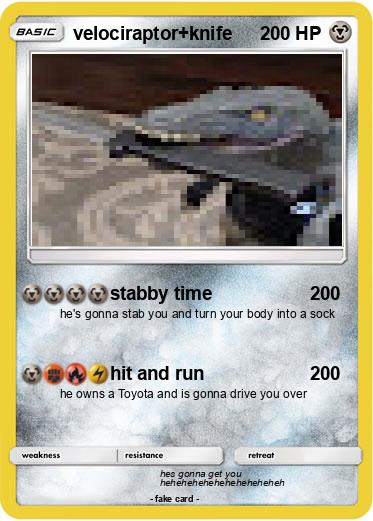 Pokemon velociraptor+knife