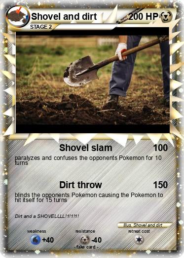 Pokemon Shovel and dirt