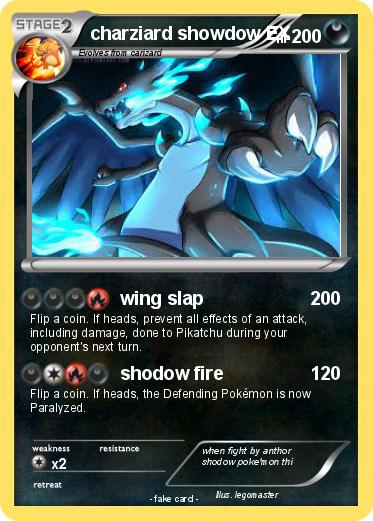 Pokemon charziard showdow EX