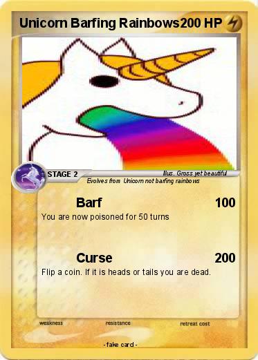 Pokemon Unicorn Barfing Rainbows