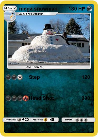 Pokemon mega snowman
