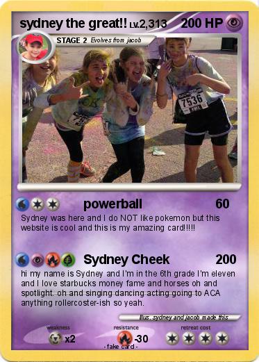 Pokemon sydney the great!!