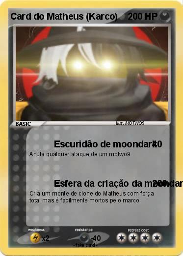 Pokemon Card do Matheus (Karco)