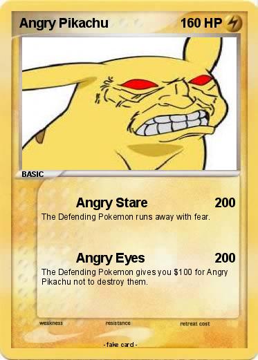 Pokemon Angry Pikachu