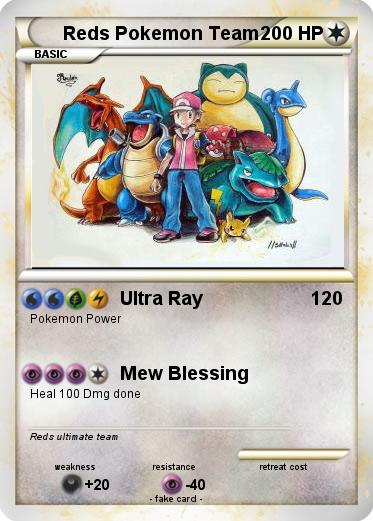 Pokemon Reds Pokemon Team