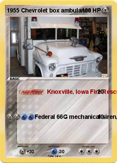 Pokemon 1955 Chevrolet box ambulance
