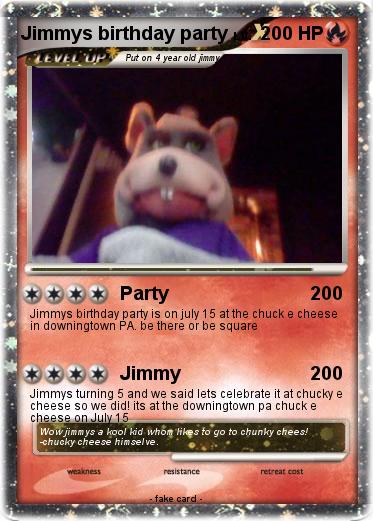 Pokemon Jimmys birthday party