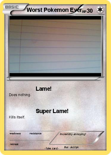 Pokemon Worst Pokemon Ever