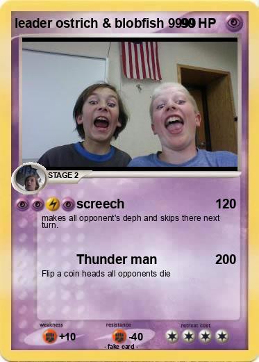 Pokemon leader ostrich & blobfish 9999