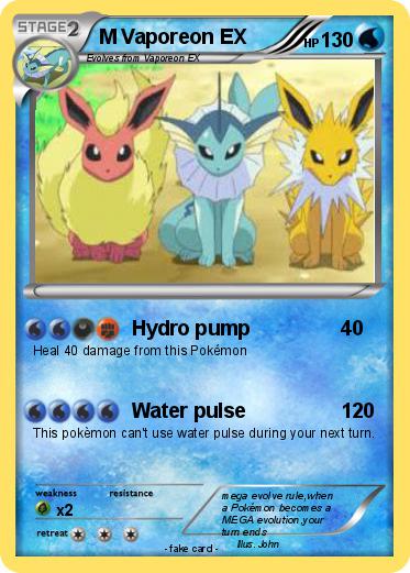 Pokemon M Vaporeon EX