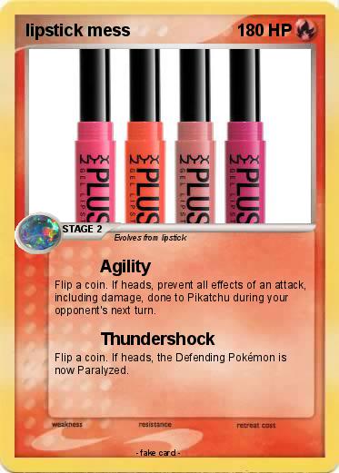Pokemon lipstick mess