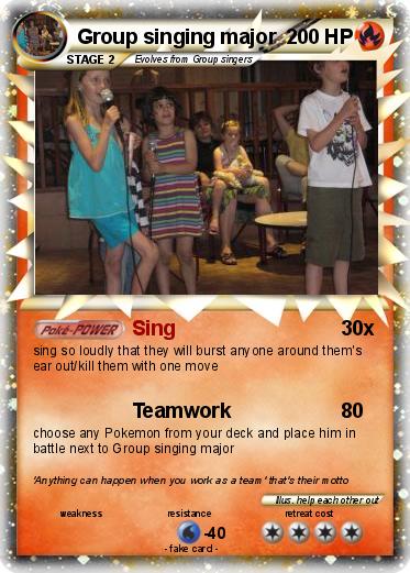Pokemon Group singing major