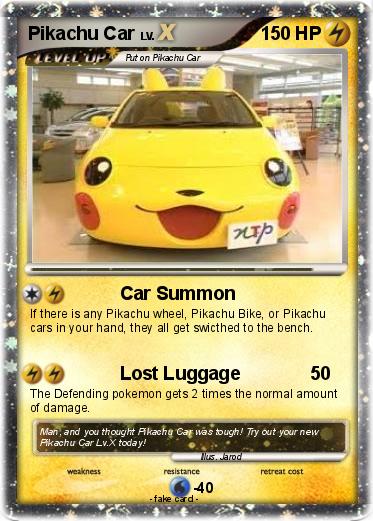 Pokemon Pikachu Car