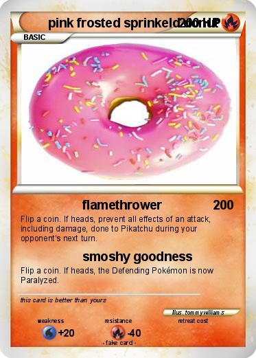 Pokemon pink frosted sprinkeld donut
