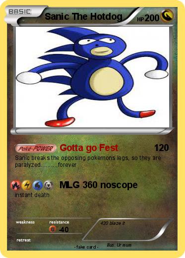 Pokemon Sanic The Hotdog
