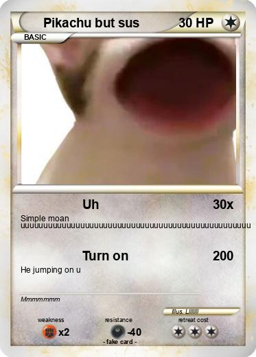 Pokemon Pikachu but sus