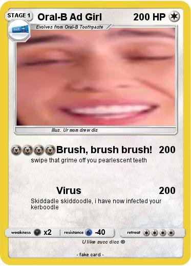 Pokemon Oral-B Ad Girl