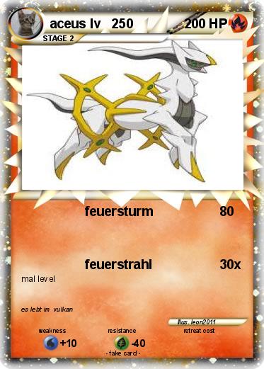 Pokemon aceus lv   250