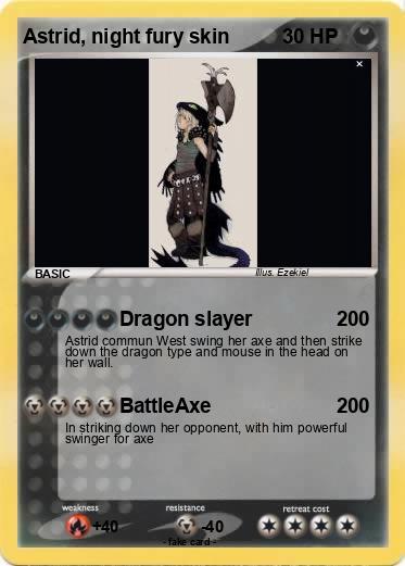 Pokemon Astrid, night fury skin