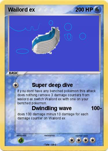Pokemon Wailord ex