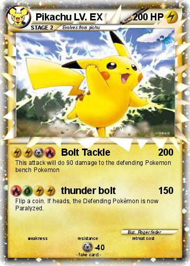 Pokemon Pikachu LV. EX