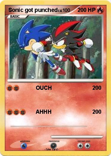 Pokemon Sonic got punched