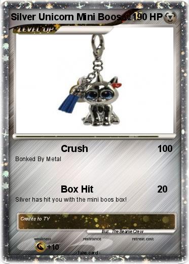 Pokemon Silver Unicorn Mini Boos