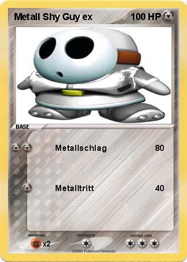 Pokemon Metall Shy Guy ex