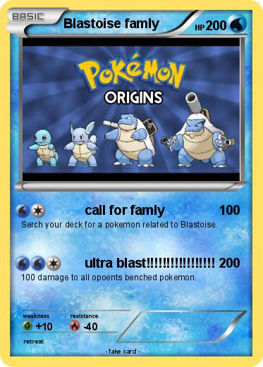 Pokemon Blastoise famly