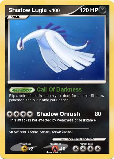 Pokemon Shadow Lugia