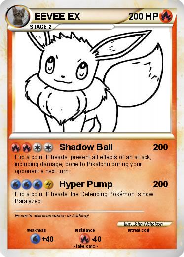 Pokémon EEVEE EX 3 3 - Shadow Ball - My Pokemon Card
