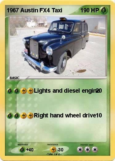 Pokemon 1967 Austin FX4 Taxi