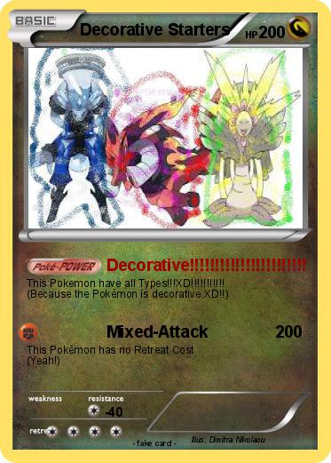 Pokemon Decorative Starters