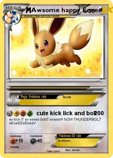 Pokemon Awsome happy Eevee