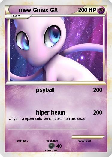 Pokemon mew Gmax GX