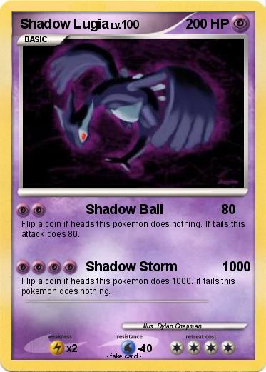 Pokemon Shadow Lugia