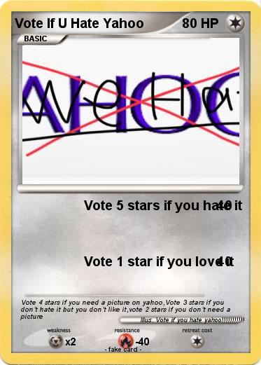 Pokemon Vote If U Hate Yahoo