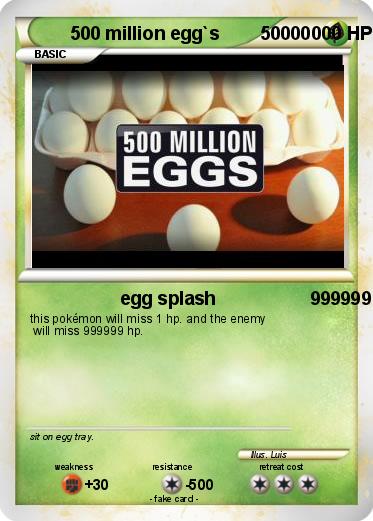 Pokemon 500 million egg`s