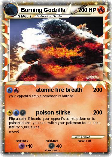 Pokemon Burning Godzilla