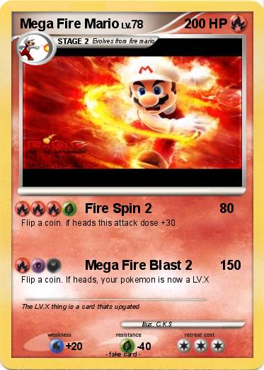 Pokemon Mega Fire Mario