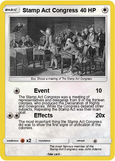 Pokemon Stamp Act Congress