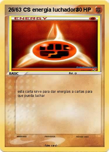 Pokemon 26/63 CS energía luchadora