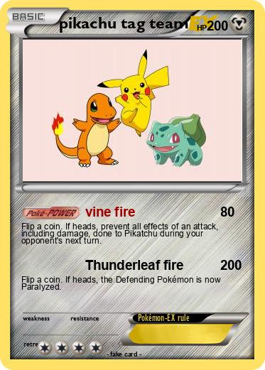 Pokemon pikachu tag team