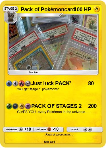 Pokemon Pack of Pokémoncard