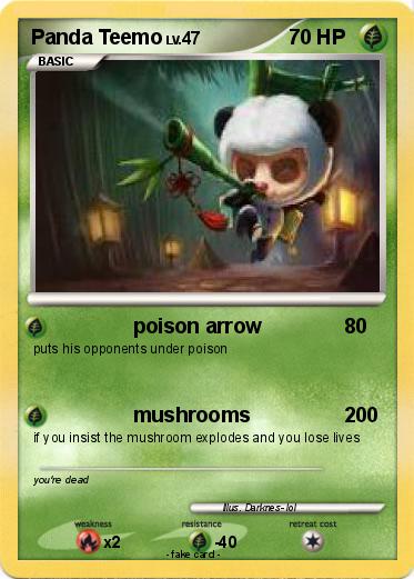 Pokemon Panda Teemo