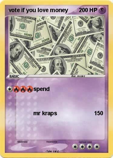 Pokemon vote if you love money
