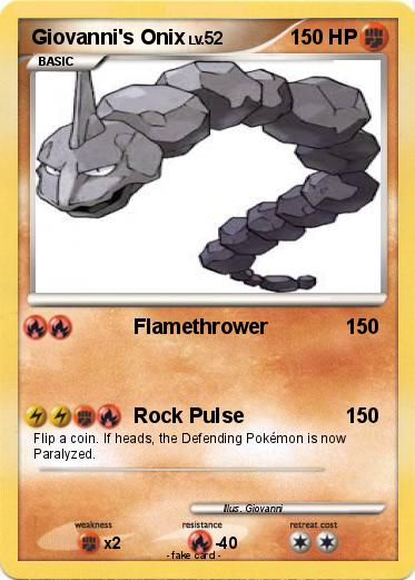 Pokemon Giovanni's Onix