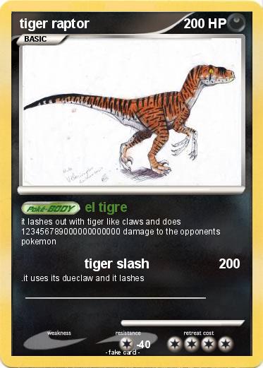 Pokemon tiger raptor