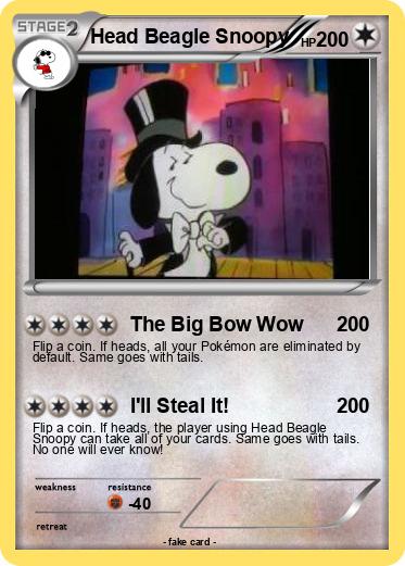 Pokemon Head Beagle Snoopy