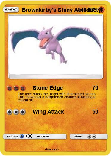 Pokemon Brownkirby's Shiny Aerodactyl
